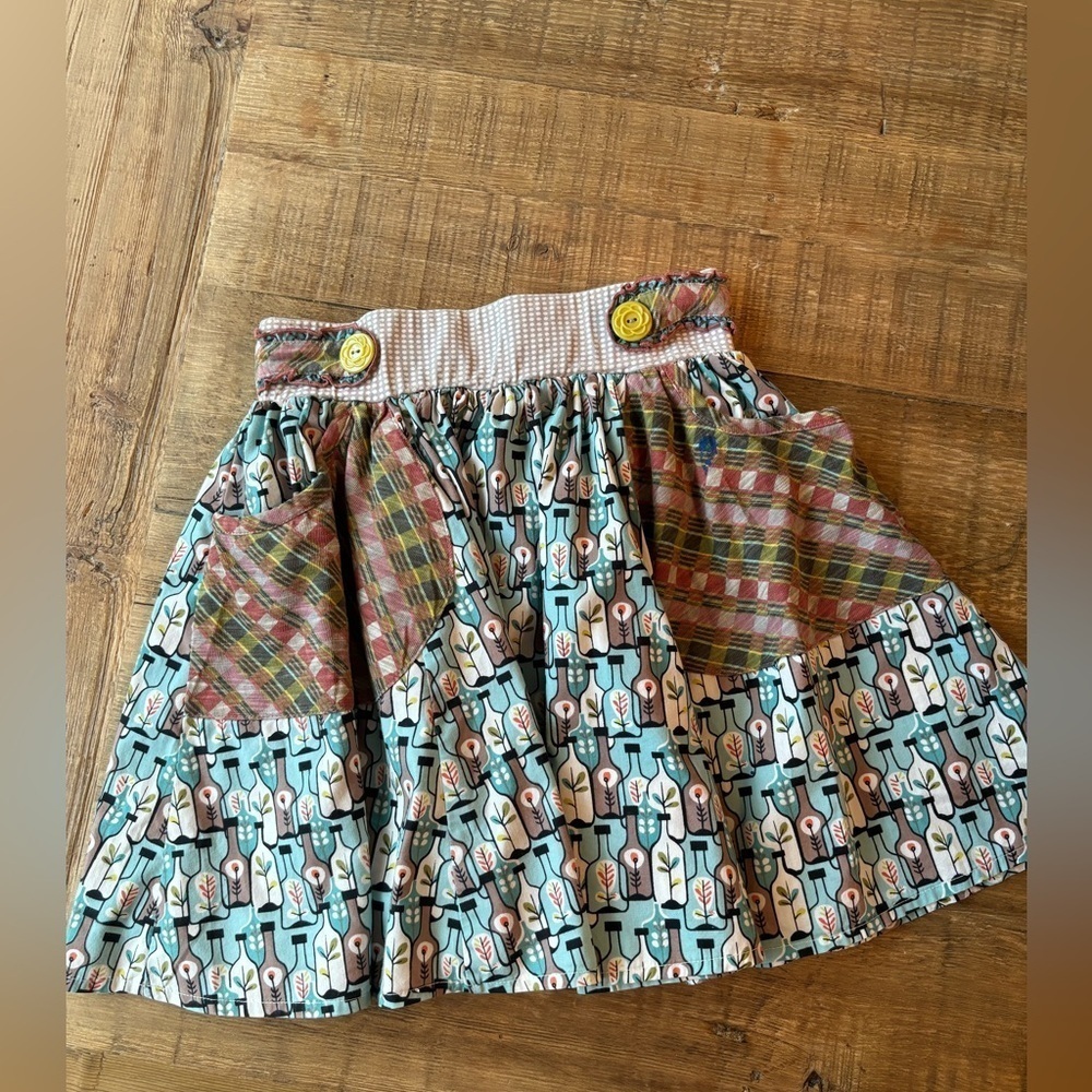 Matilda Jane Mixed Fabric Skirt. You & Me Skirt | Neutrals. Girl’s Sz. 10 EUC
